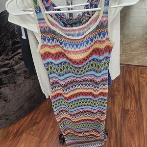 Colorful Patterned Sleeveless Dress
